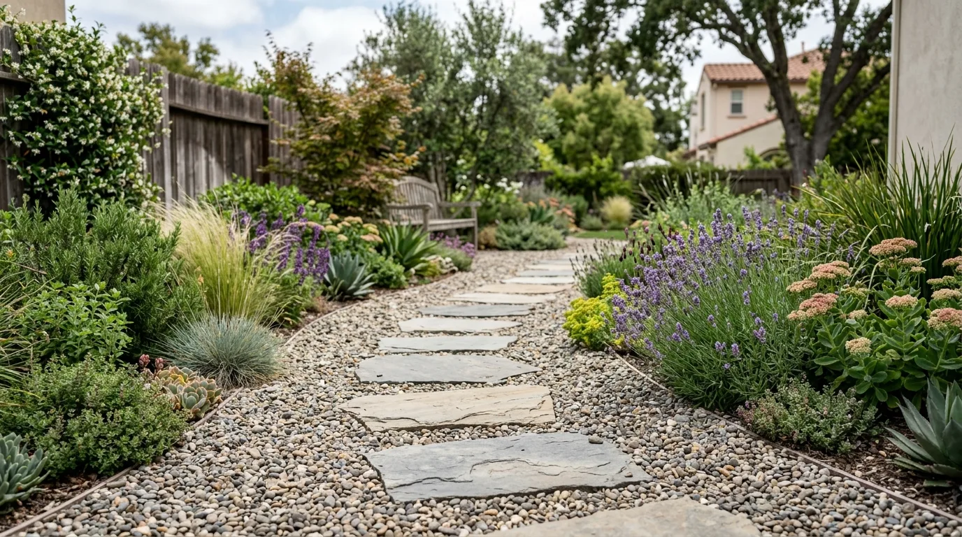 Pathway Through a Xeriscape Garden
